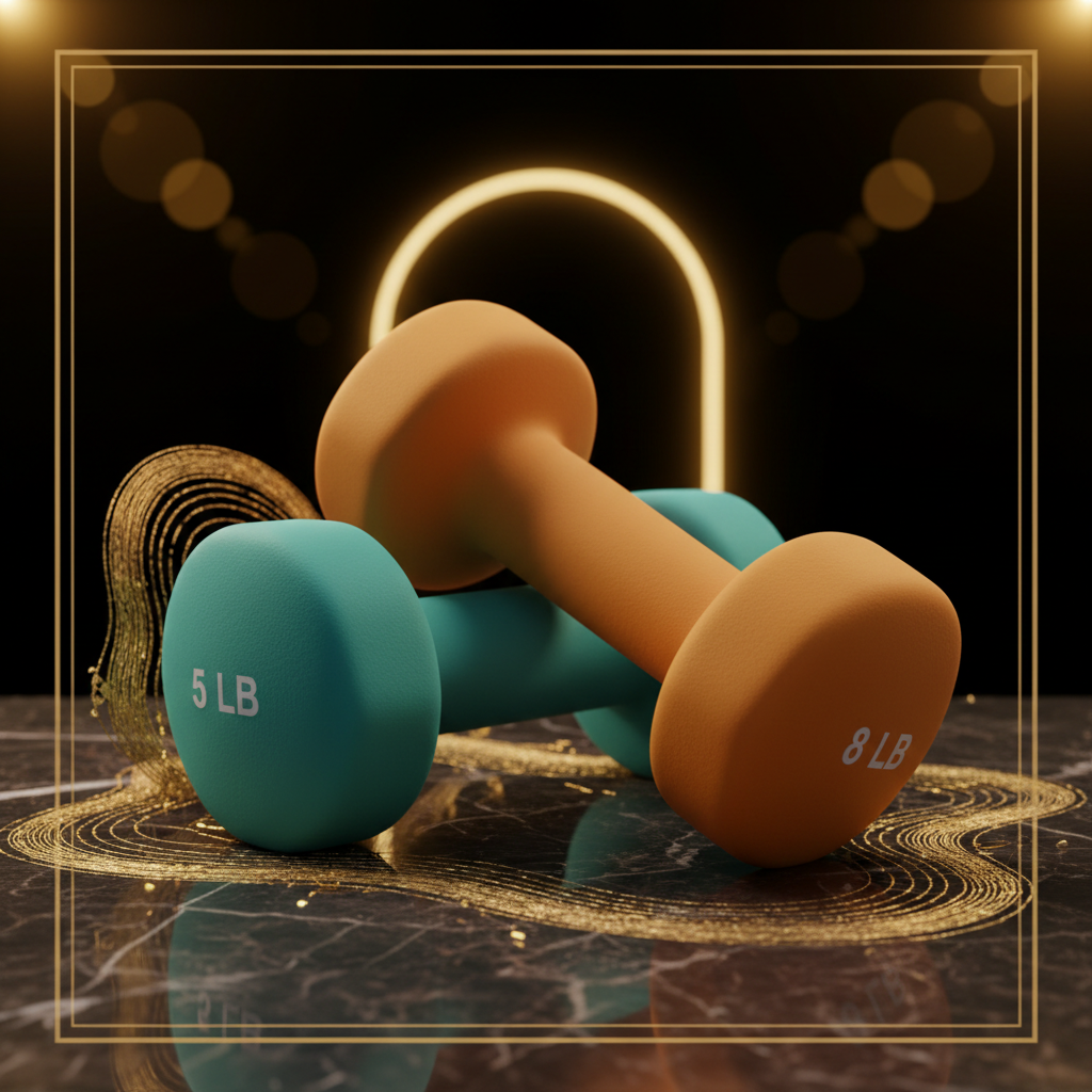 Neoprene Dumbbell Hand Weights for Exercise and Muscle Toning