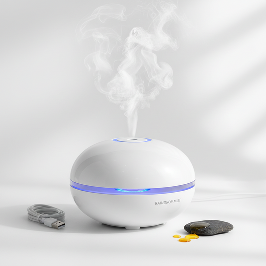 New UFO Raindrop Humidifier Water Drop Air Humidifier USB Aromatherapy Essential Oils Aroma Air Diffuser Household Mist Maker Home Decor